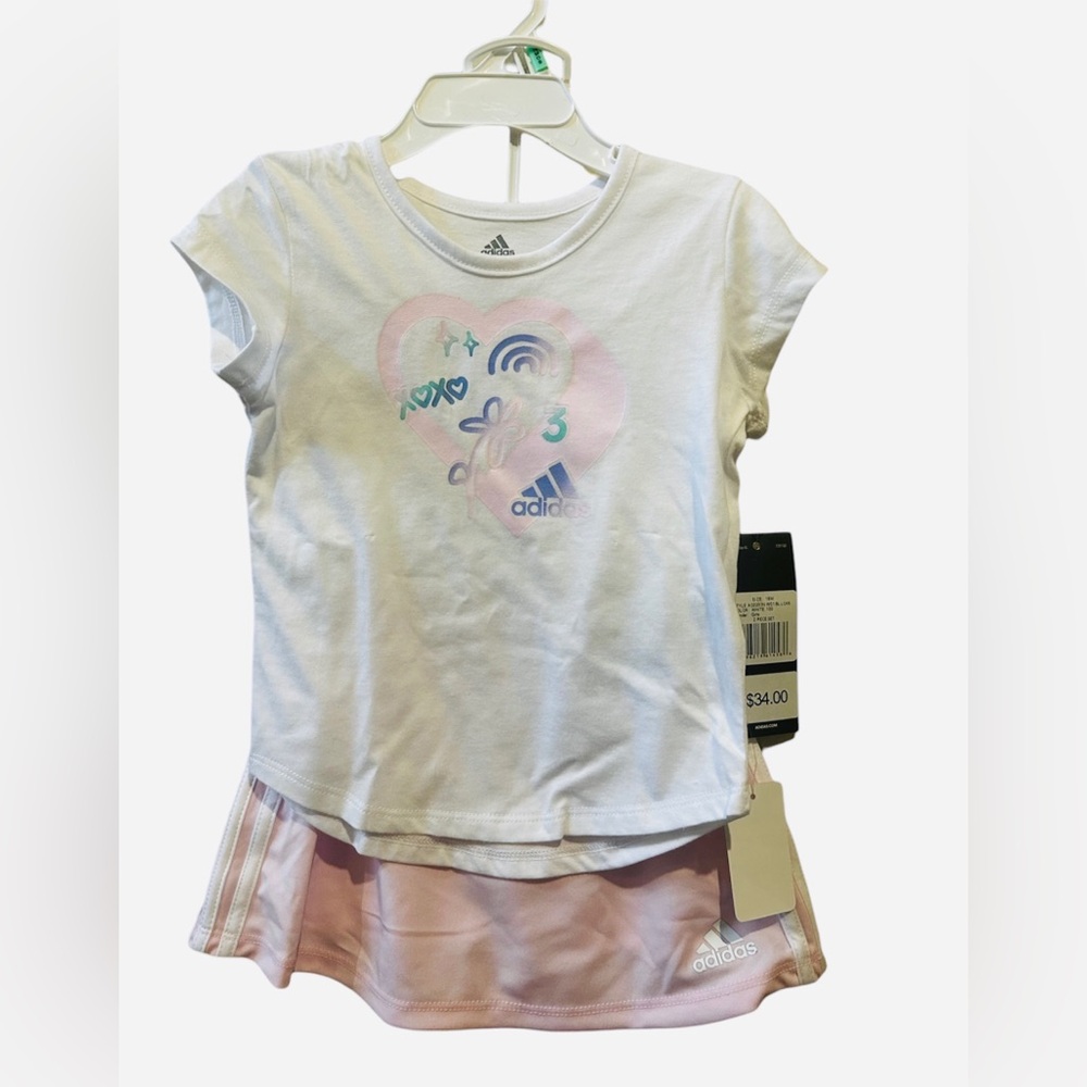 Adidas| Kids (18 mo) 2-Piece Active Skirt Set
